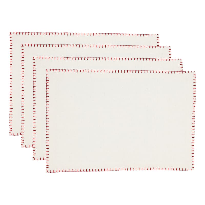 Whip-stitched Cotton Placemat (Set of 4)