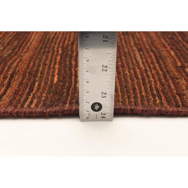 ECARPETGALLERY Flat-Weave Natural Brown Wool Tapestry Kilim - 4'6 x 6'4
