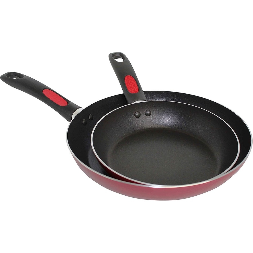  Mirro A796SA Get A Grip Aluminum Nonstick Cookware Set, 10-Piece,  Red