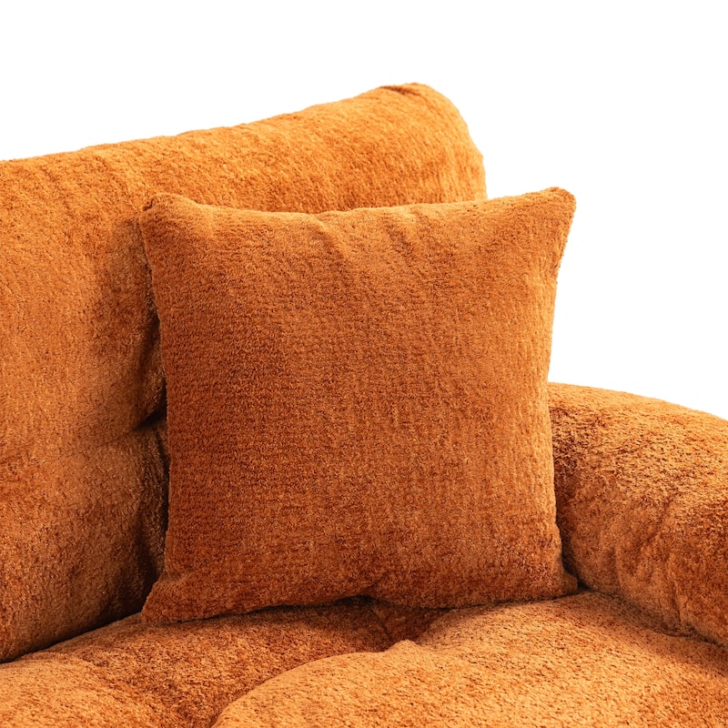 84" Upholstered 3-Seater Sofa with Dual-Layer Memory Foam Cushioning, and Complimentary Comfort Pillows