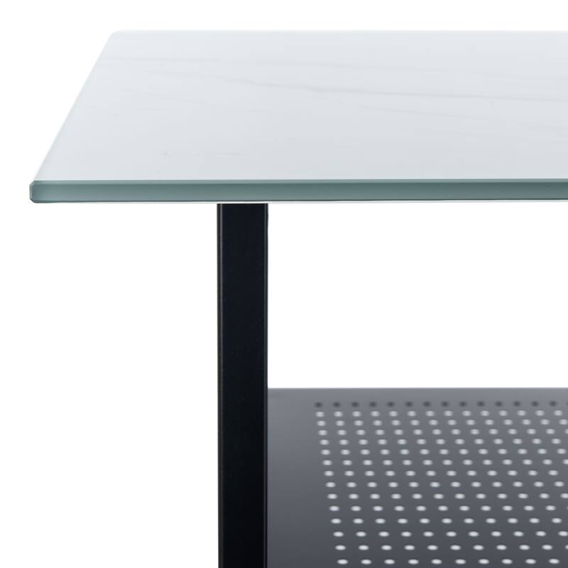 SAFAVIEH Alena 3 Shelf Glass Top Desk