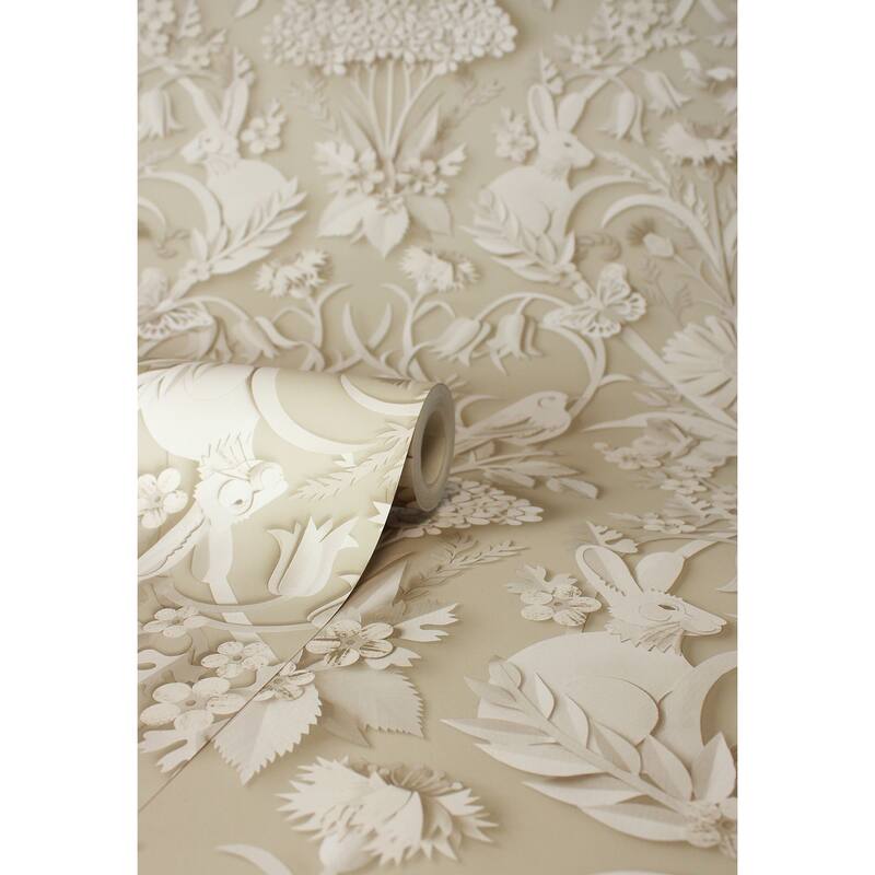 Fine Decor Fae Neutral Woodland Wallpaper