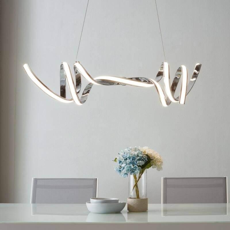 Finesse Decor Munich Dimmable Integrated LED Chandelier - N/A - Chrome