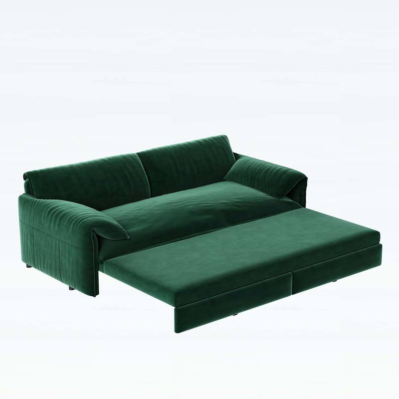 3-in-1 Convertible Sleeper with Side Storage,Multi-Functional Loveseat for Various Spaces