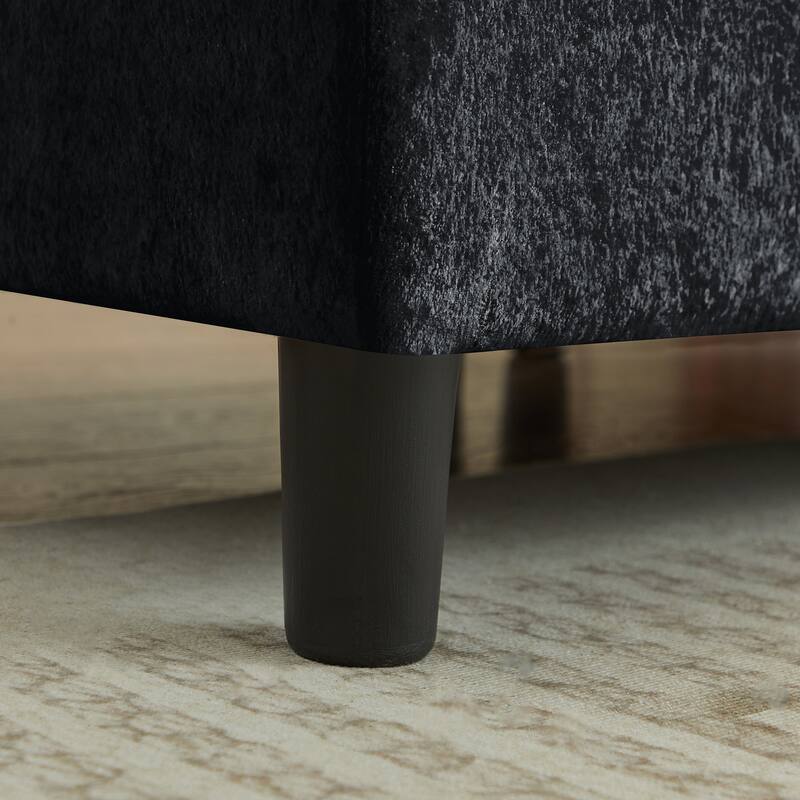 99.41" Chenille High Armrest L Shaped Sofa