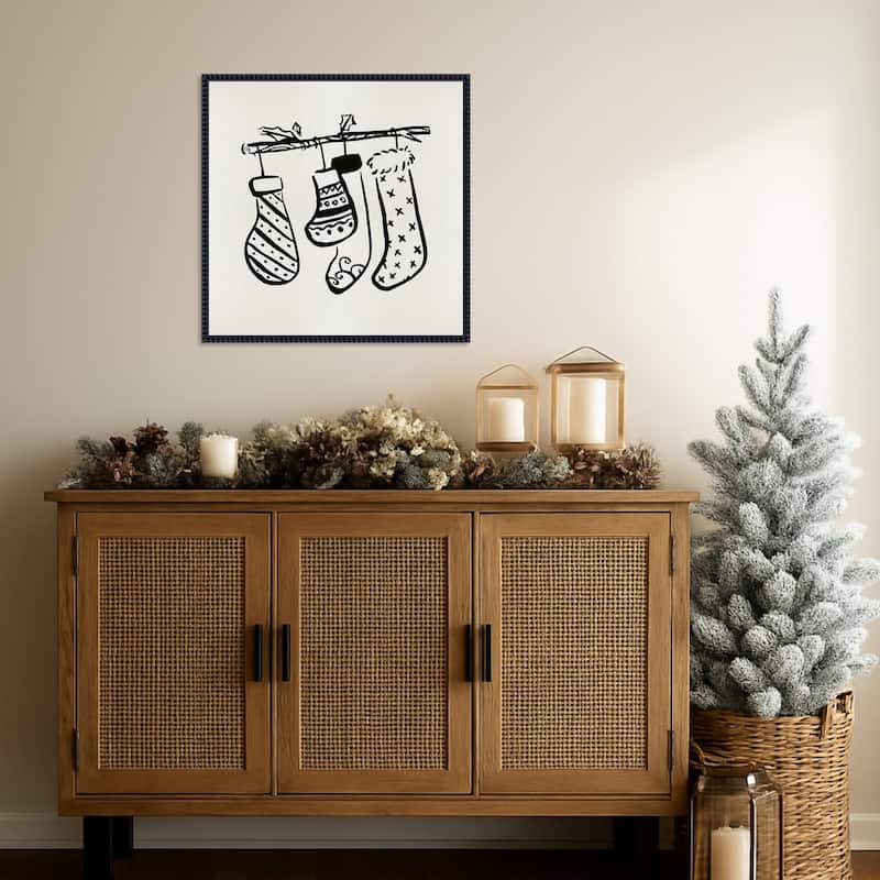 Sleep Tight II by Melissa Wang (22 x 22 in.), Framed Canvas Wall Art Print - Sylvie Beaded Black