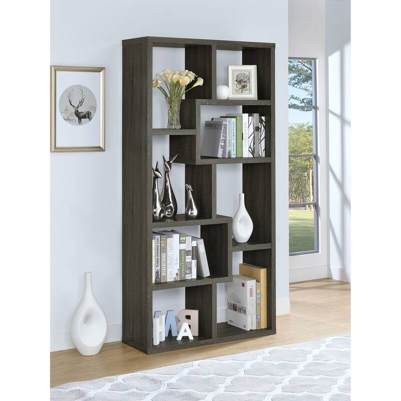 7 Shelves Storage Shelf Solid Wood Furniture