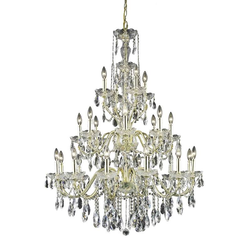 Fleur Illumination Collection Chandelier D:36in H:49in Lt:24 Gold Finish
