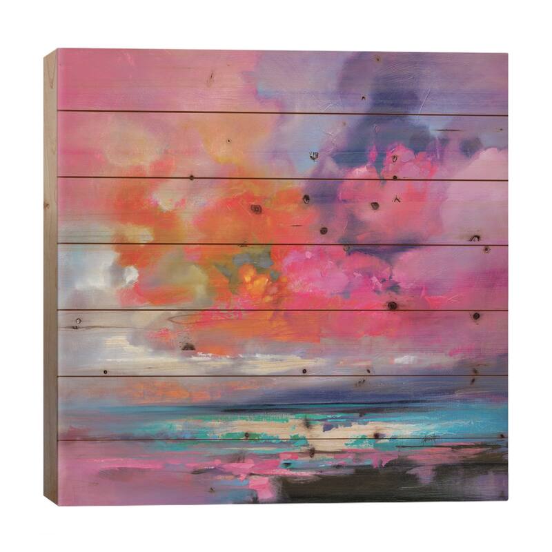 Cataclysm Print On Wood by Scott Naismith - Multi-Color - 26x26x1.5