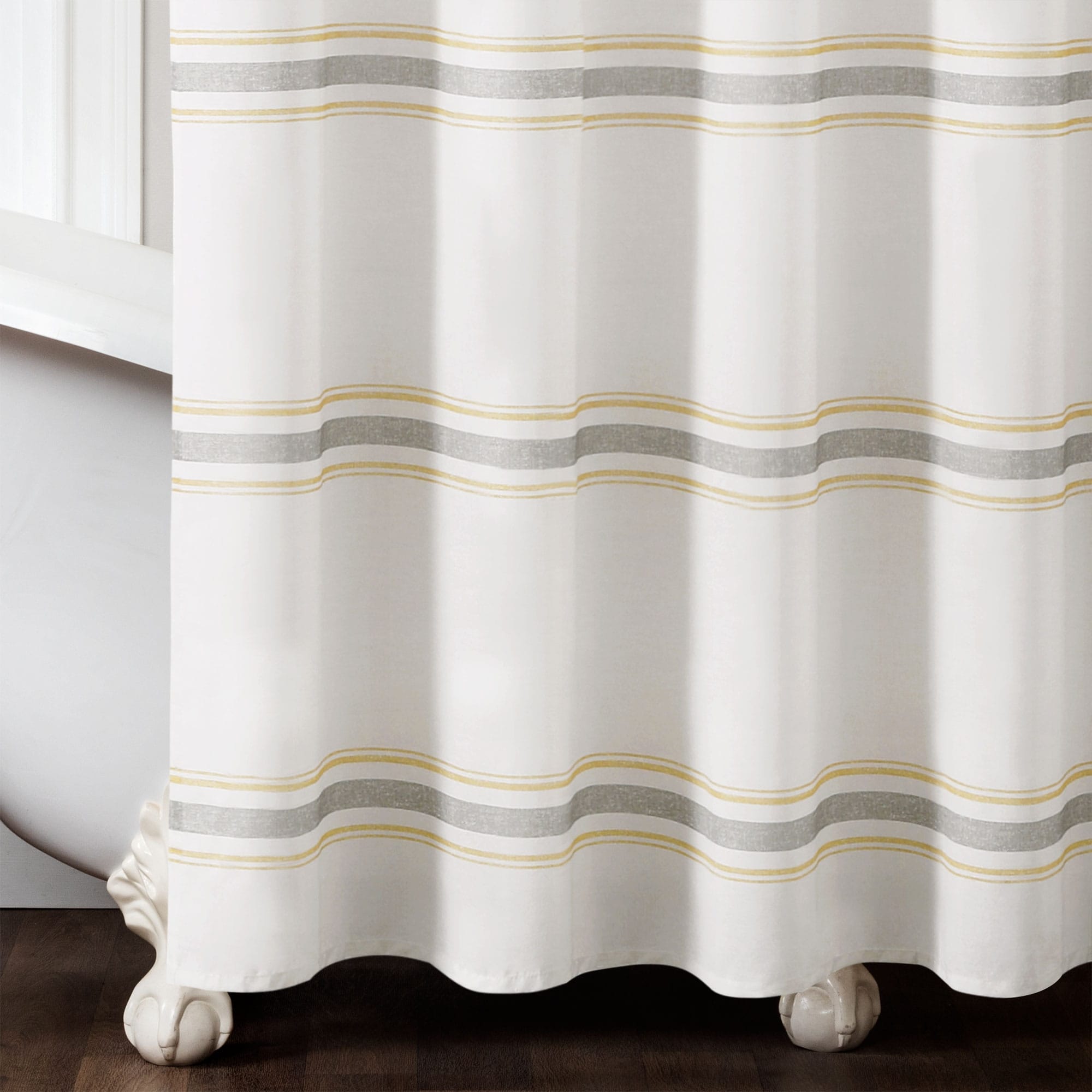 Farmhouse Stripe Shower Curtain by Lush Decor Rustic Bathroom Decor-image