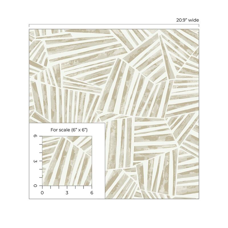 Seabrook Designs Alpi Geometric Non-Woven Unpasted Wallpaper