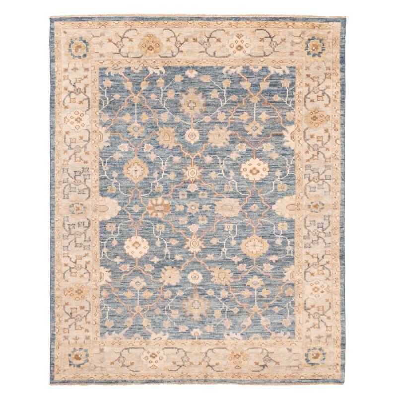 ECARPETGALLERY Hand-knotted Jules Serapi Dark Blue Wool Rug - 7'10 x 9'10