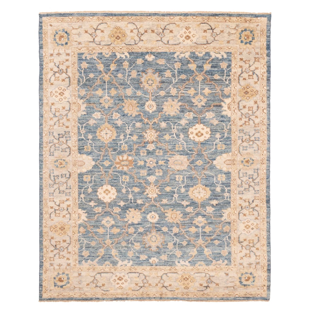 ECARPETGALLERY Hand-knotted Jules Serapi Dark Blue Wool Rug - 7'10 x 9'10