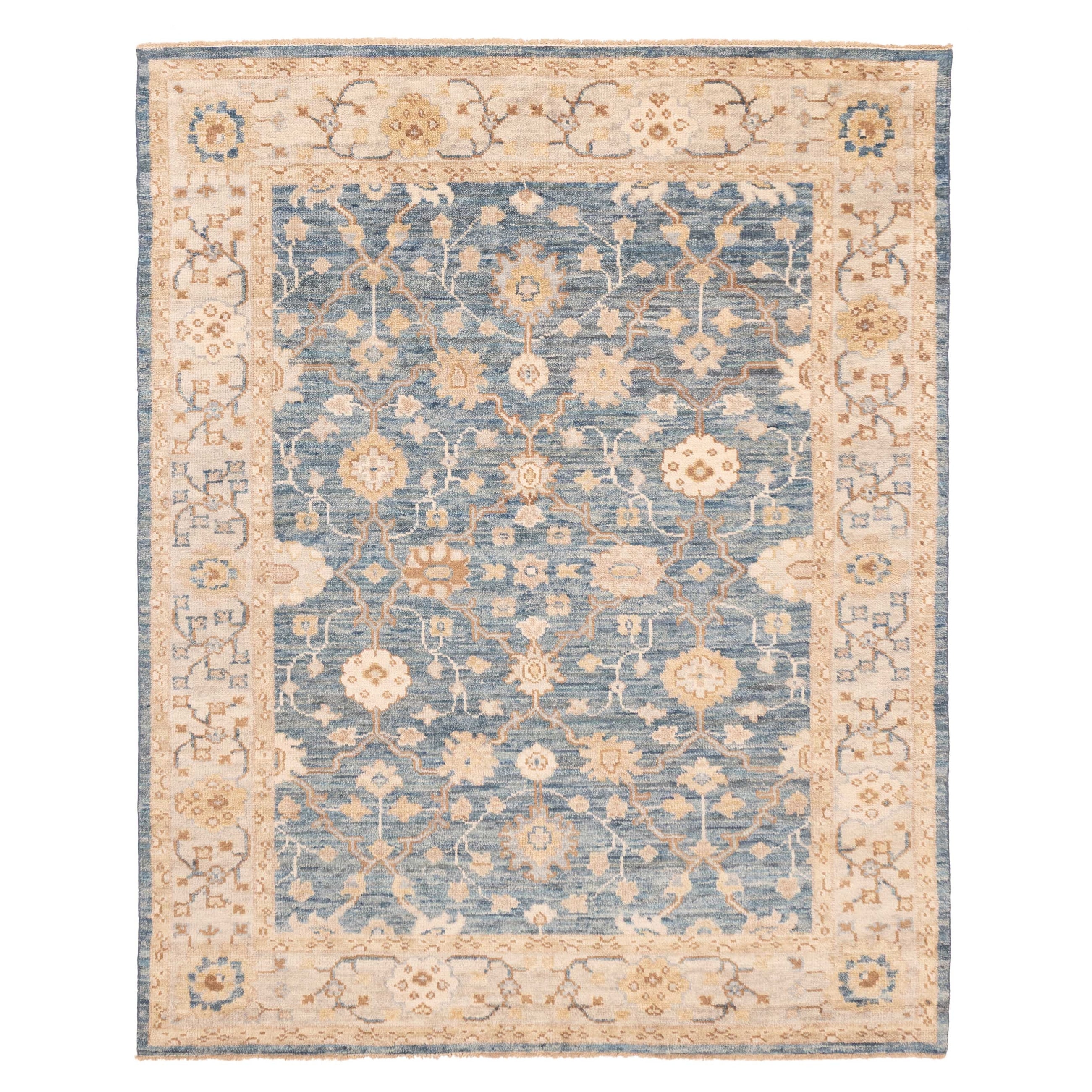 ECARPETGALLERY Hand-knotted Jules Serapi Dark Blue Wool Rug - 7'10 x 9'10