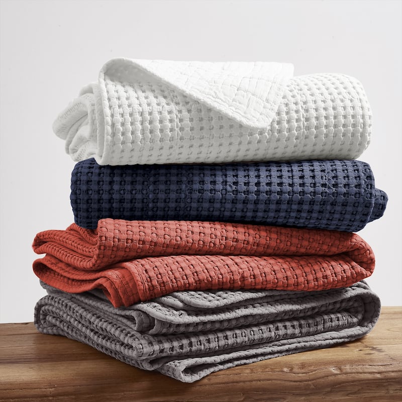 Mills Waffle Charcoal Full/Queen Quilt Set - Levtex Home