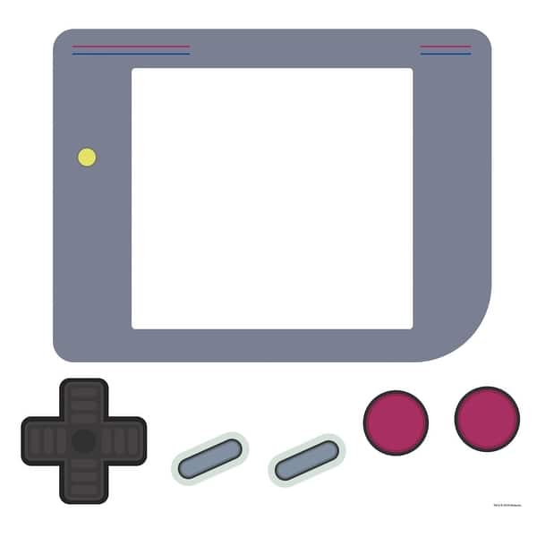 slide 2 of 5, Black & Red & Grey Nintendo Gameboy Dry Erase Giant Wall Decals by RoomMates