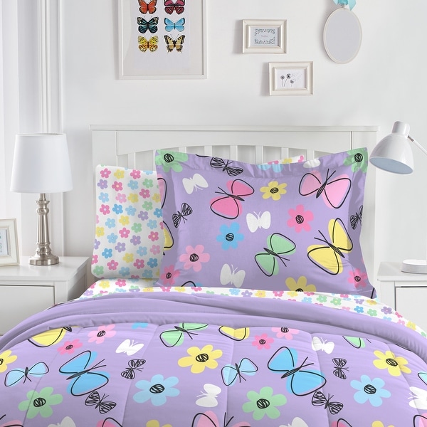 Purpl Details about   dream FACTORY Sweet Butterfly Ultra Soft Microfiber Comforter Bedding Set 