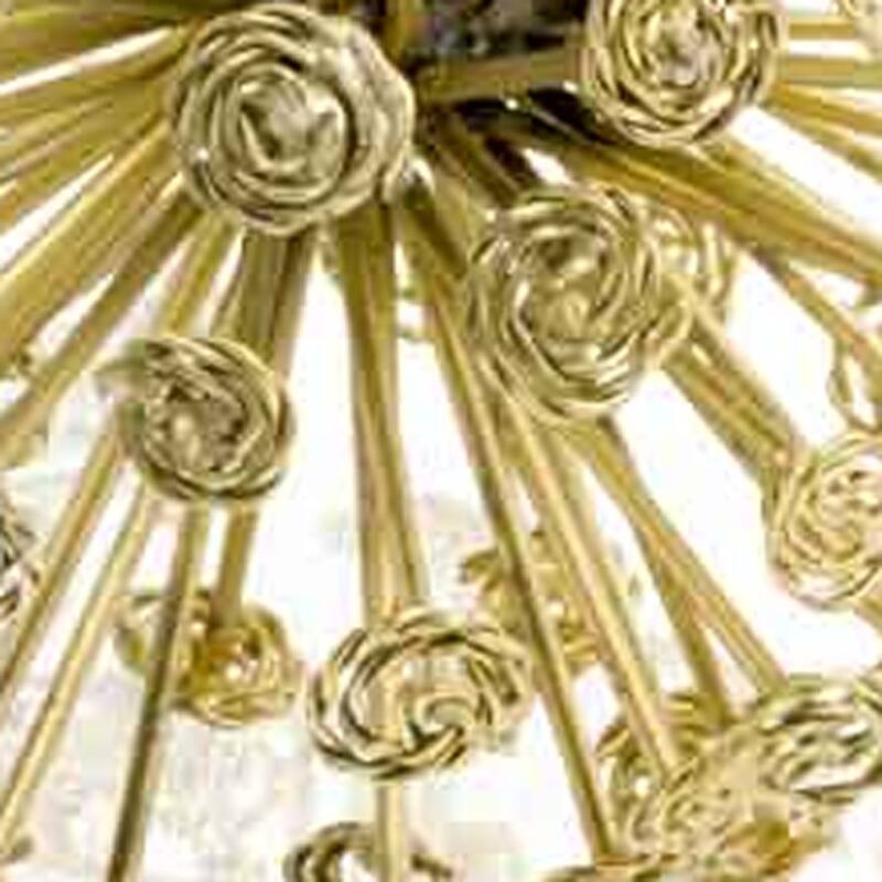 HomeRoots Set of Two Gold Cast Iron Decorative Spiky Sphere Tabletop Sculptures - 6.5' X '6.5' X '6.5
