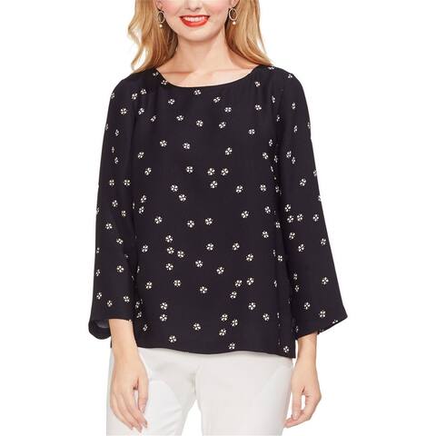 Vince Camuto Womens Side Button Pullover Blouse