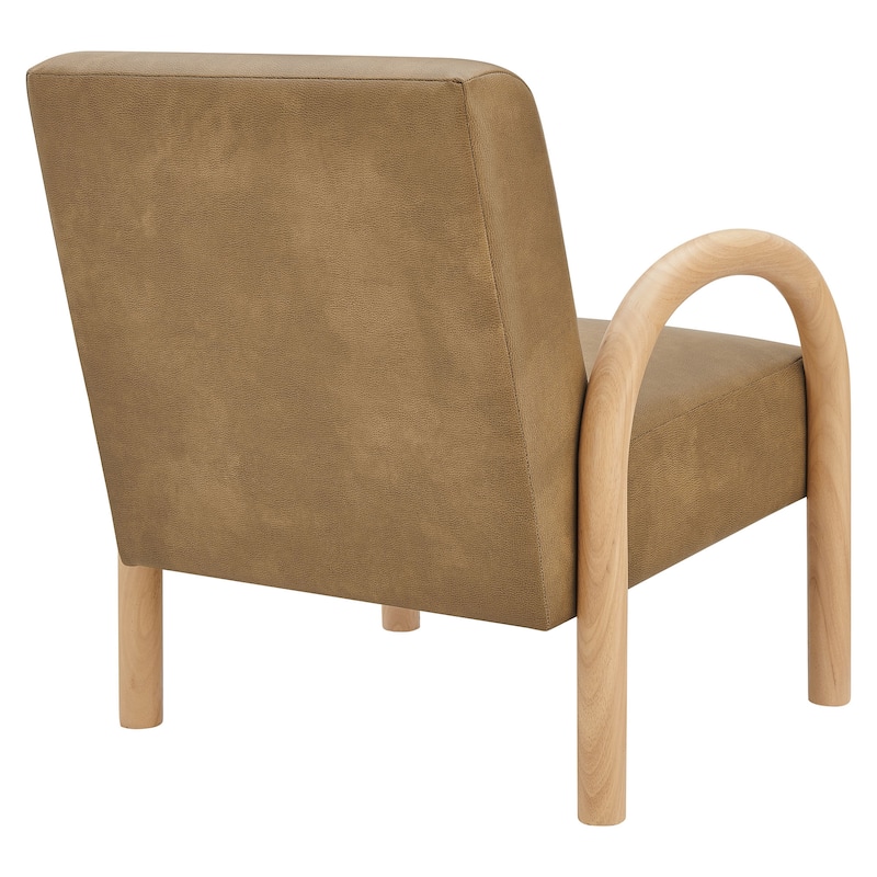 Lunet Faux Leather Upholstered Accent Chair