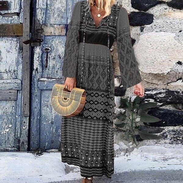 bohemian shirt dress