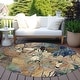 preview thumbnail 120 of 135, Machine Washable Indoor/ Outdoor Modern Floral Chantille Rug 8' x 8' - Beige