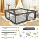 preview thumbnail 3 of 5, Infant 79"x63" 4-Panel Baby Playpen Spacious & Secure Foldable Playard Grey