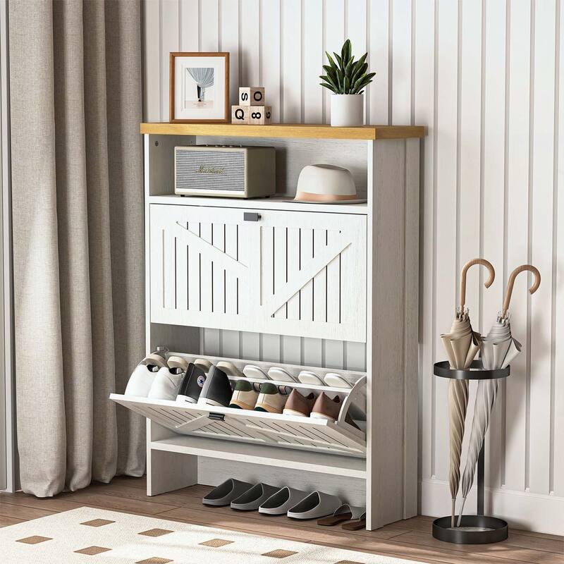 Modern Shoe Cabinet with Spacious Storage