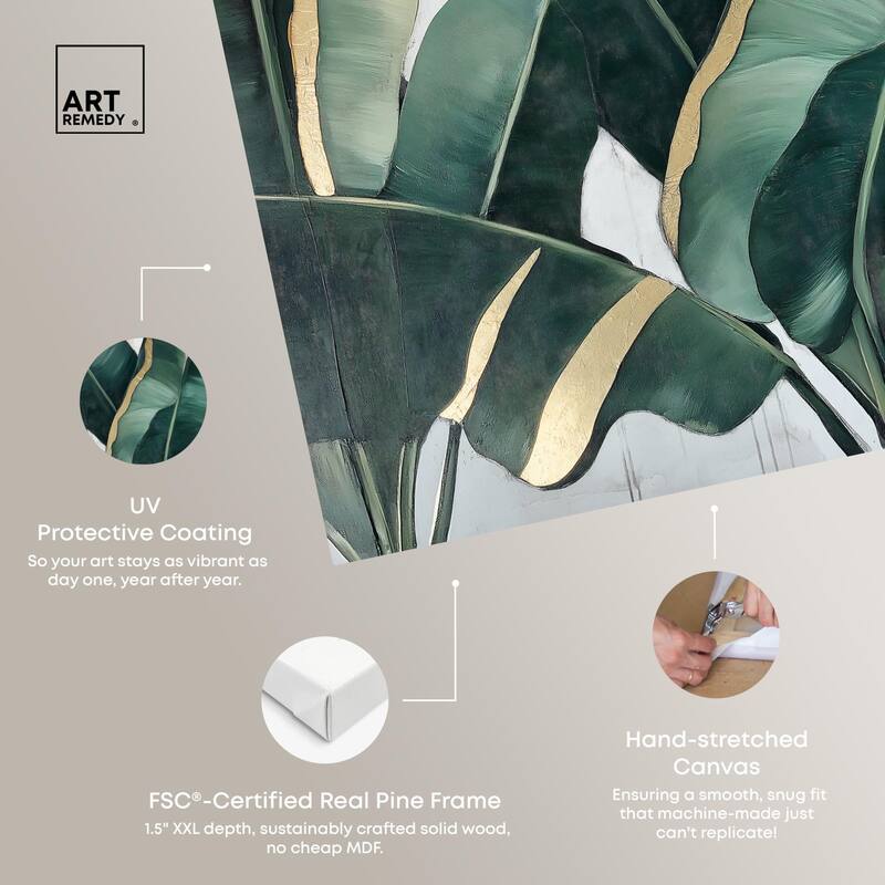 Jungle Jewel Jade I Canvas by Art Remedy, Gallery Wrapped