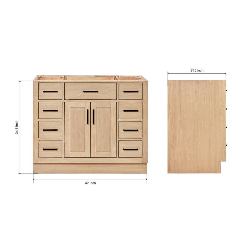 Ariel T042S-BC Hepburn 42" Single Free Standing Vanity Cabinet Only