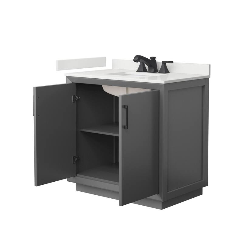 Wyndham Collection WCF414136S-QTZ-US3MXX Strada 36" Free Standing