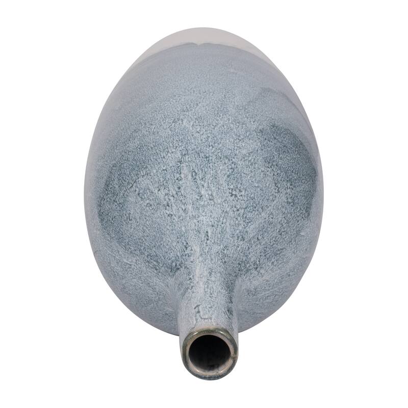 Sagebrook Home Blue Kashion Vase - Stoneware Decor Accent for Modern Living Spaces
