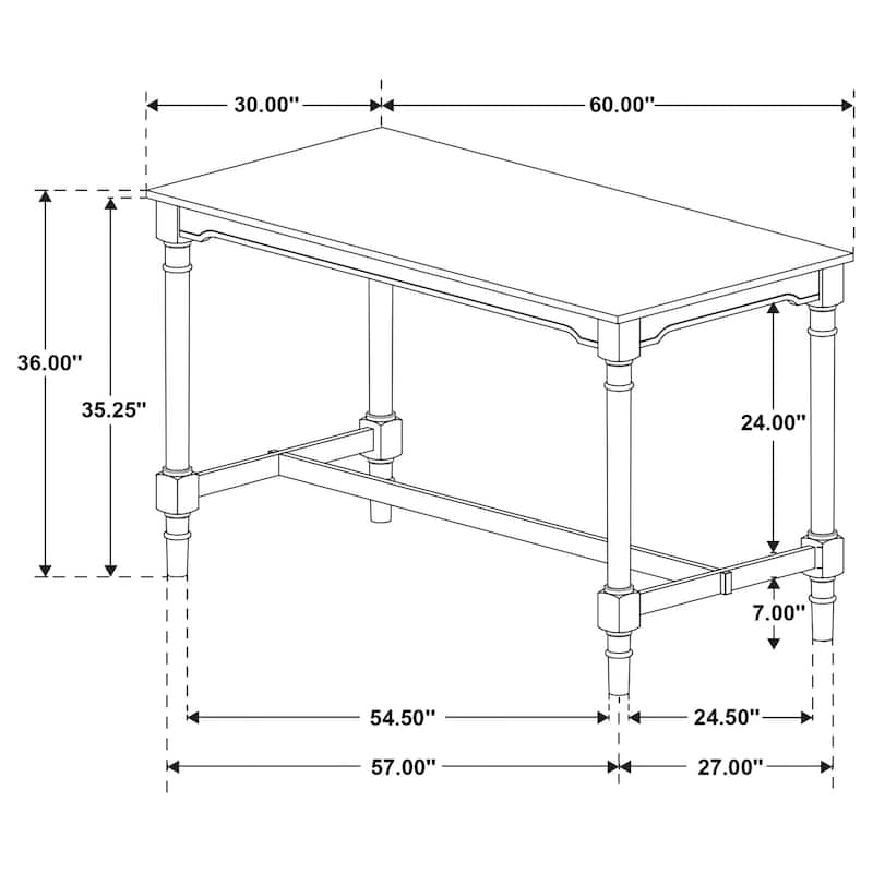 Martina 5-piece Rectangular Counter Height Dining Set