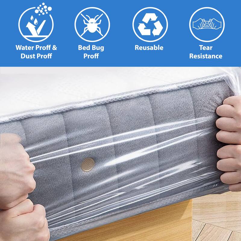 Mattress Bag for Moving & Storage, Heavy-Duty Mattress-Protector Cover, Waterproof Mattresses Storage Bags, Tear Resistant