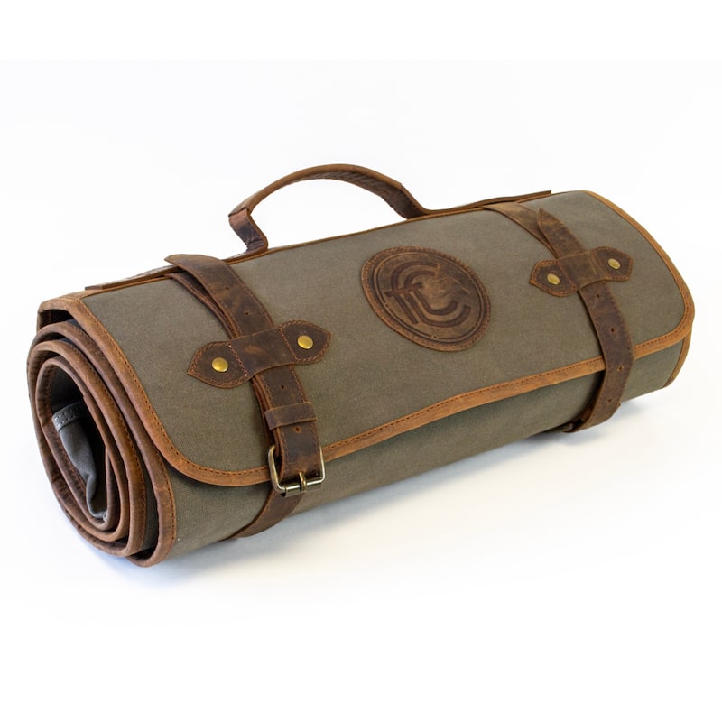 Outdoor Leisure Products Model CT10007 Canvas and Leather Shotgun / Rifle Rollup Cleaning Mat