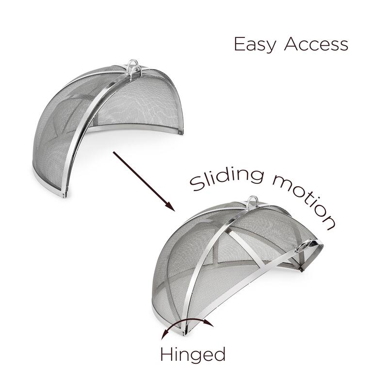 18" Stainless Steel Spark Screen with Lifter, by Good Directions