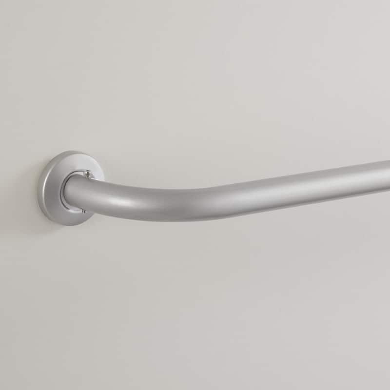 Eclipse Barnes 1" Blackout Wrap Curtain Rod - 48-86" - Brushed Nickel
