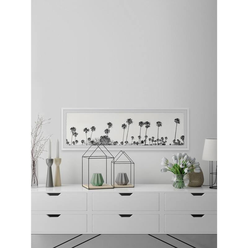 Palm Tree Wall Art - Asian Allure Framed Print - Black & White Tree Photography - Home Decor Accent