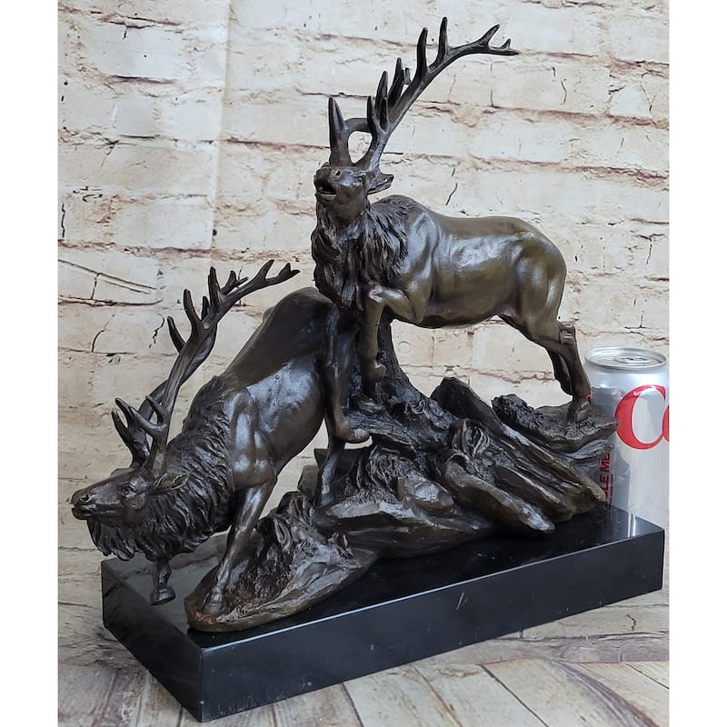 Caribou Elk Stag Buck Bronze Sculpture Trophy Hunter By Truffot Hot Cast Figure