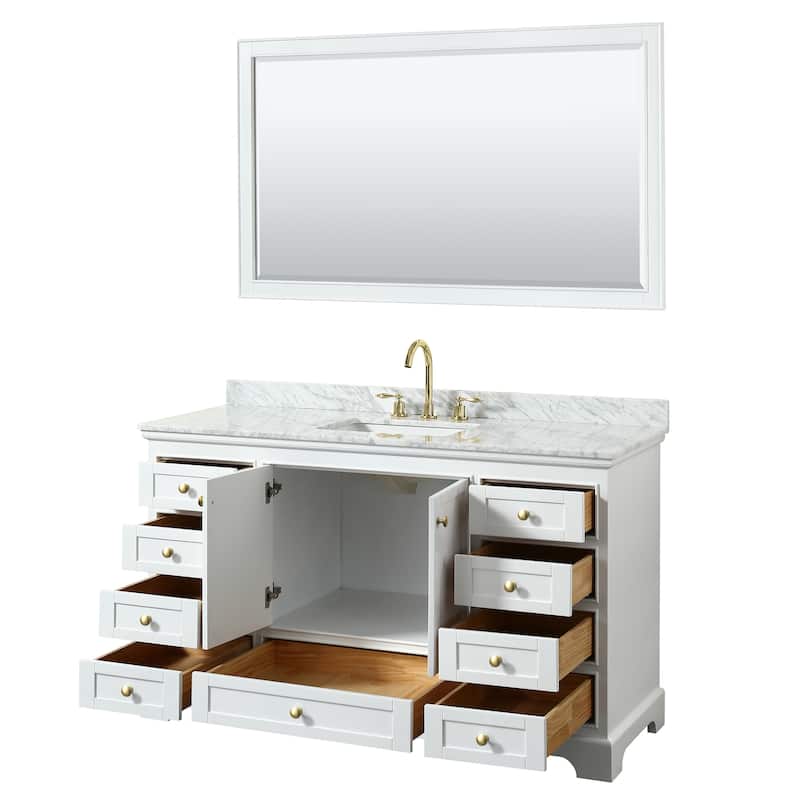 Deborah 60-inch Single Bathroom Vanity, 58-inch Mirror