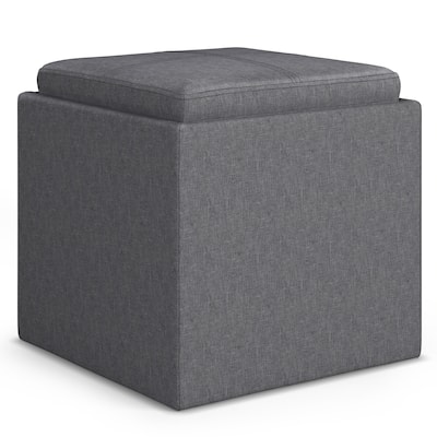 Cube Storage Ottoman with Tray