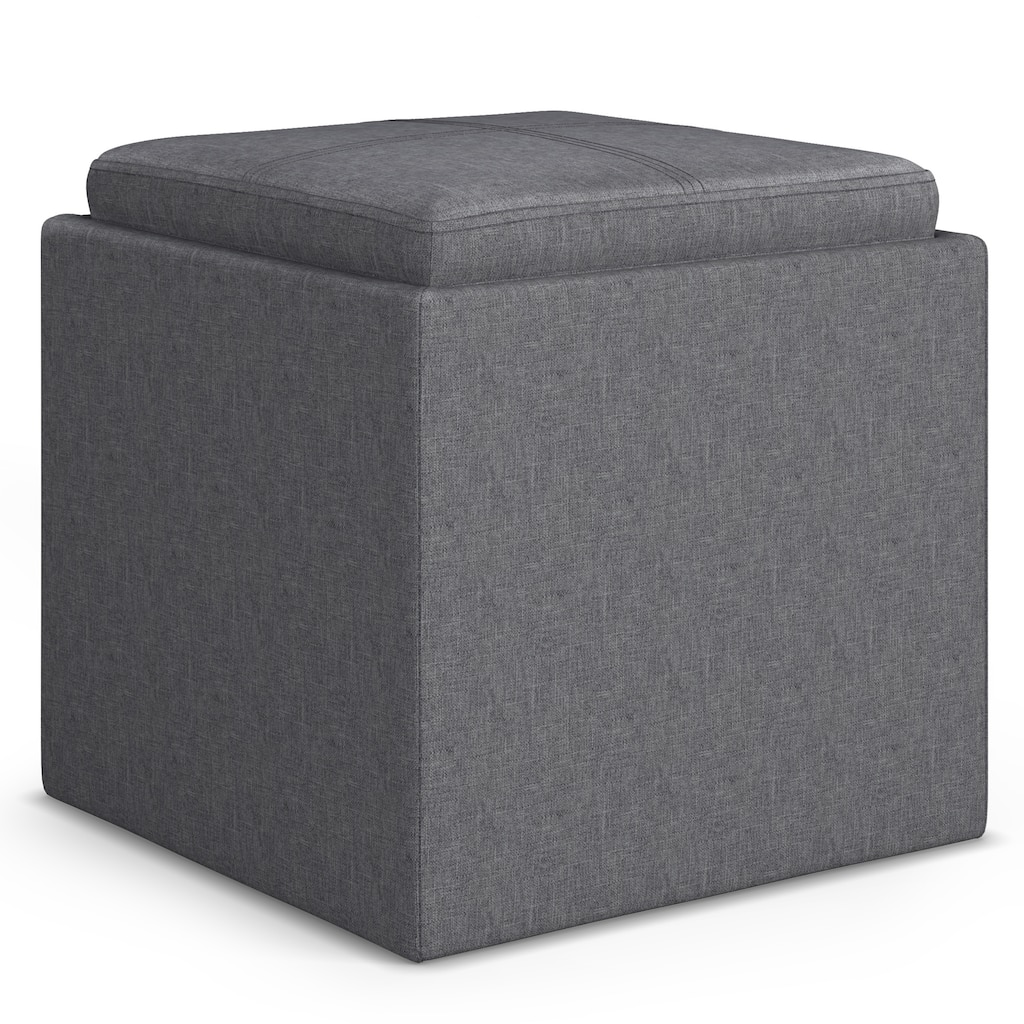 Cube Storage Ottoman with Tray