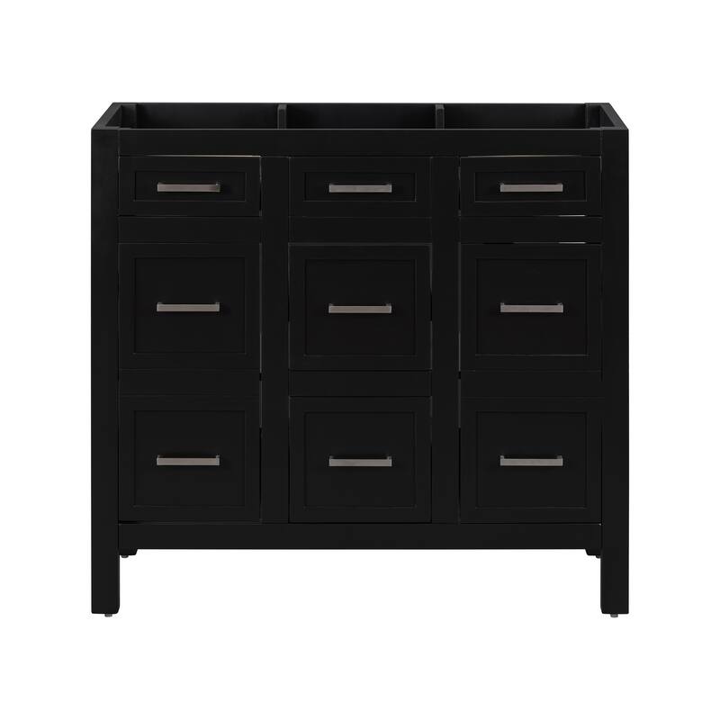 2-Door 4-Drawer Bathroom Vanity Cabinet with Durable Construction and Flexible Storage(Sink not included) - 17.8in L