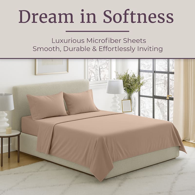 Wrinkle Resistant Brushed Microfiber Sheet Set by Windsor Home