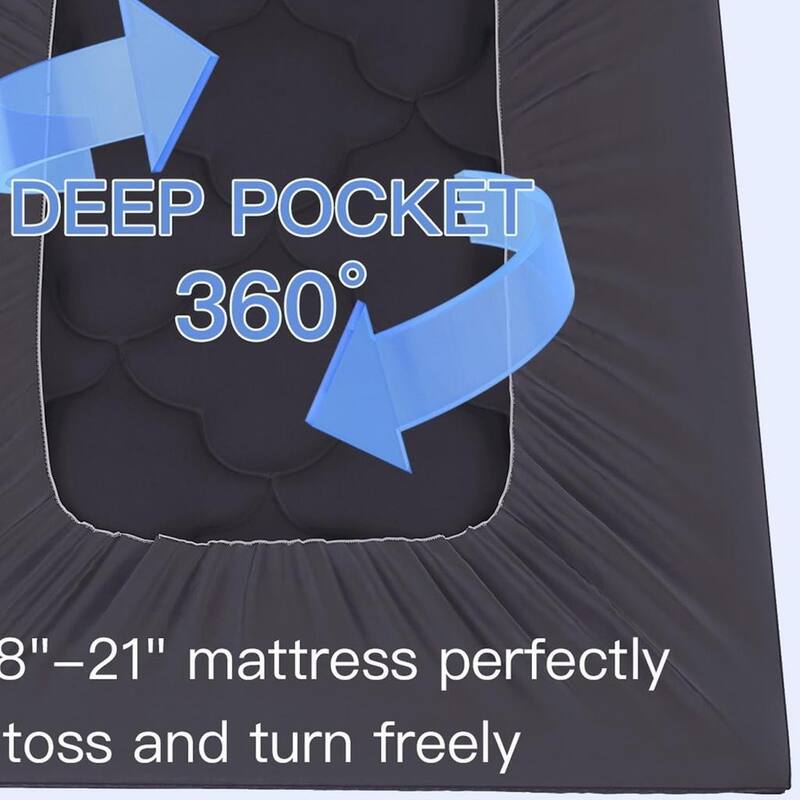 2" Dark Gray Cotton Twin Mattress Topper - Dark Gray