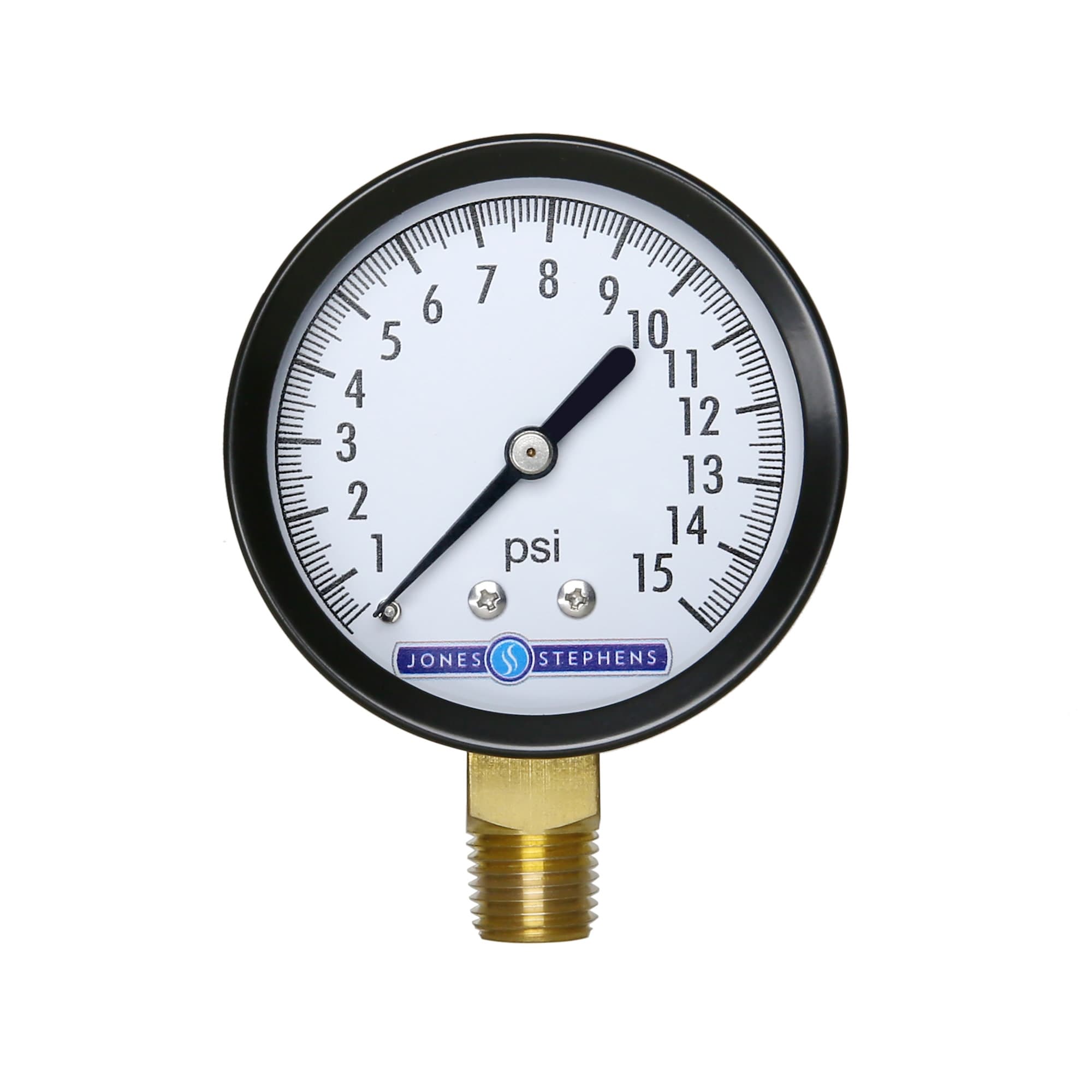 Jones Stephens G61015 2-1/2" 15 PSI Pressure Gauge