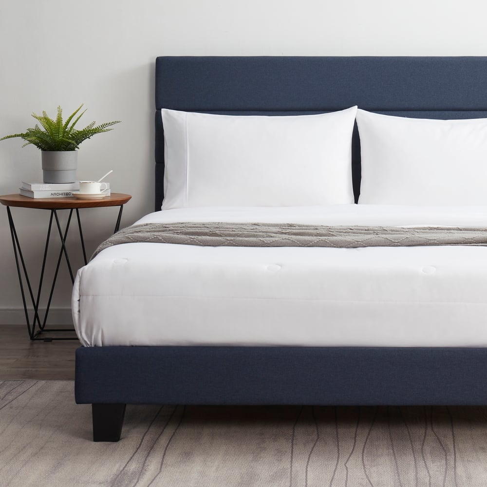 Empyrean Horizontal Channel Upholstered Platform Bed
