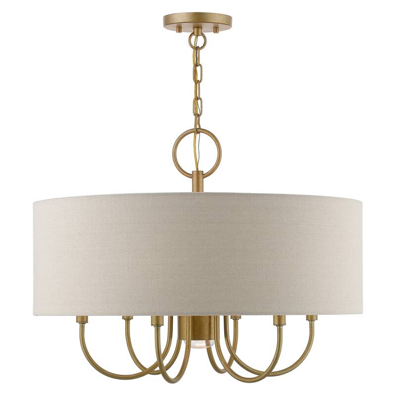 Livex Lighting 45427 Burnett 7 Light 24" Wide Multi Light Pendant