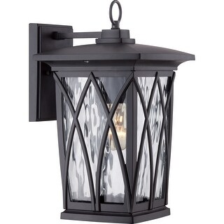 Grover 1-Light Outdoor Wall Lantern in Mystic Black