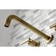 preview thumbnail 15 of 36, Manhattan 3-Hole Wall Mount Roman Tub Faucet in Brushed Brass
